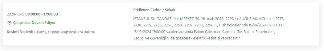 Gece yarısından itibaren İstanbul'un 22 ilçesinde 8 saati bulacak elektrik kesintisi 5